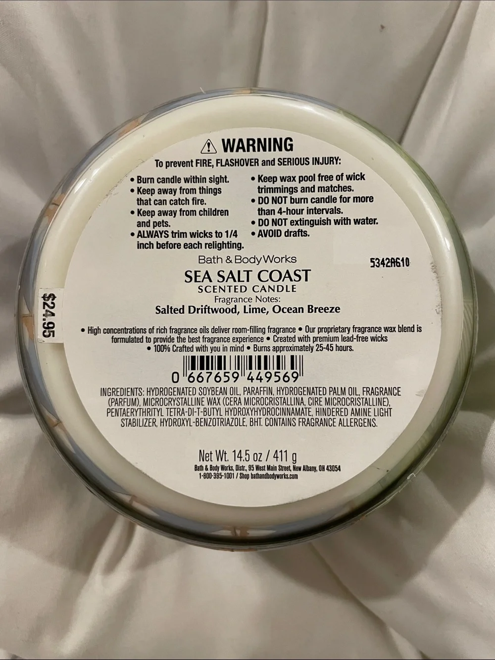 BBW Sea Salt Coast 3 Wick Candle